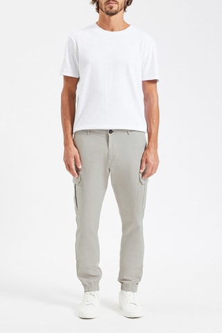 Pantalon cargo slim - Blanc