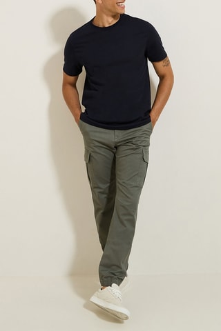 Pantalon cargo en coton biologique - Vert