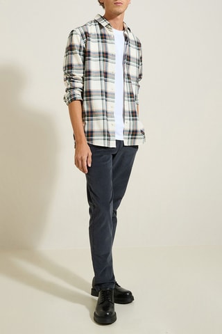 Pantalon slim en velours - Bleu nuit
