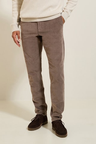Pantalon slim en velours - Gris foncé