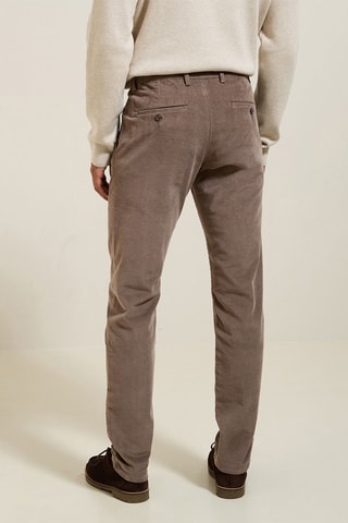 Pantalon slim en velours - Gris foncé