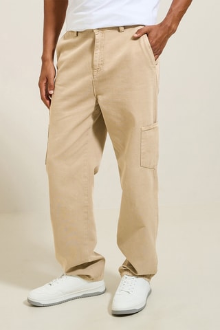 Pantalon large - Beige