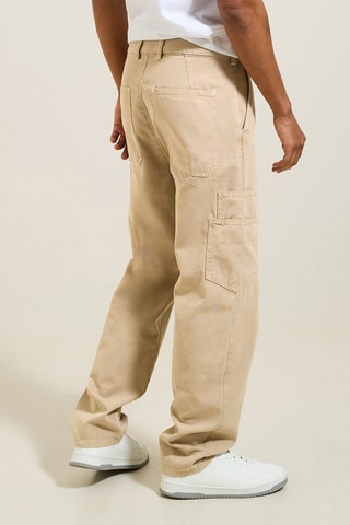 Pantalon large - Beige