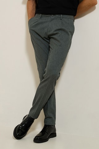 Pantalon slim - Vert chiné