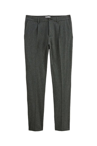 Pantalon slim - Vert chiné