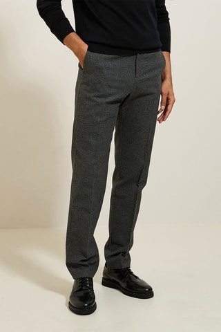 Pantalon regular - Noir et gris