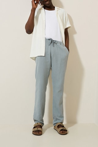 Pantalon large - Turquoise