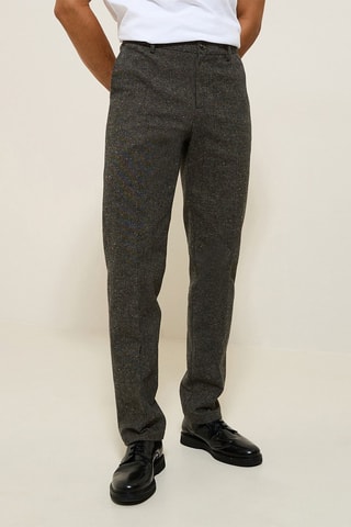 Pantalon regular - Marron chiné