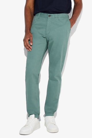 Chino slim en coton biologique - Bleu canard - Longueur 34