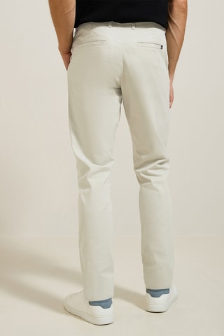 Chino slim en coton biologique - Ecru - Longueur 34