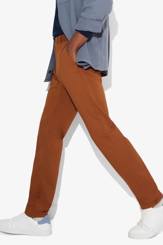 Chino slim en coton biologique - Camel - Longueur 34