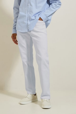 Pantalon regular - Blanc