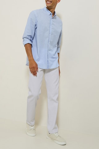 Pantalon regular - Blanc
