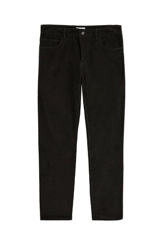 Pantalon regular en velours - Vert foncé