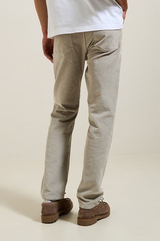 Pantalon regular en velours - Gris