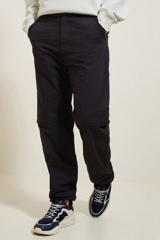 Pantalon regular 2 en 1 - Noir