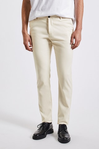 Pantalon chino slim - Ecru