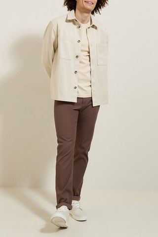 Chino slim en coton biologique - Mauve