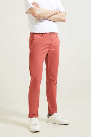 Pantalon chino slim - Framboise  - Longueur 34