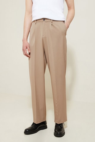 Pantalon large - Beige