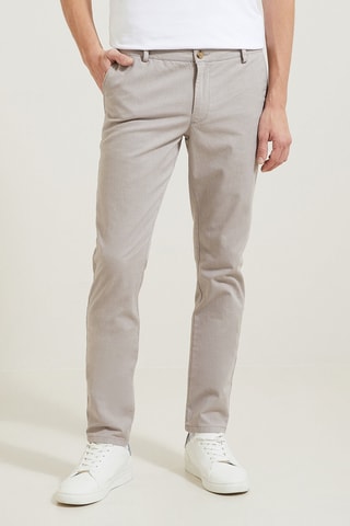 Pantalon chino slim - Gris clair