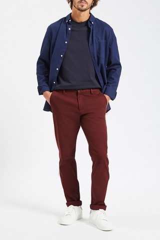 Pantalon chino slim - Bordeaux