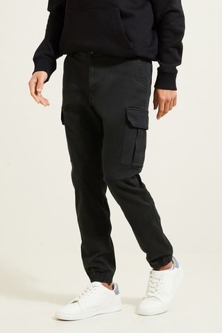 Pantalon cargo slim - Noir