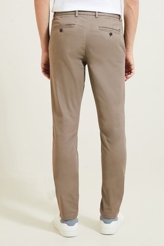 Pantalon chino slim - Marron