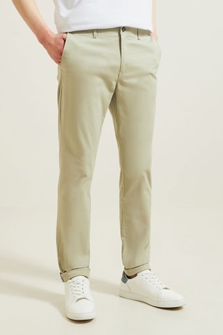 Pantalon chino slim - Vert - Longueur 34