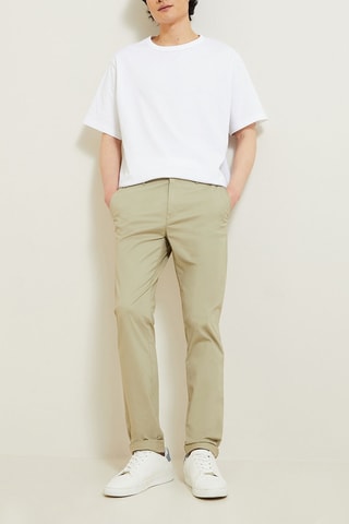 Pantalon chino slim - Vert - Longueur 34