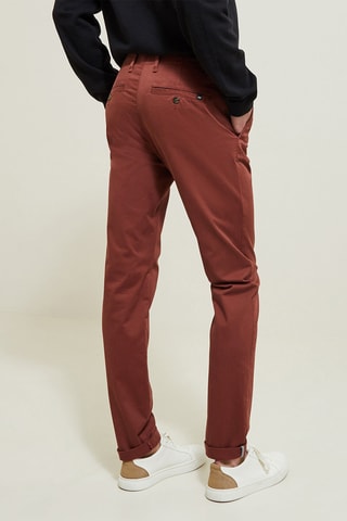 Pantalon chino slim - Bordeaux - Longueur 34