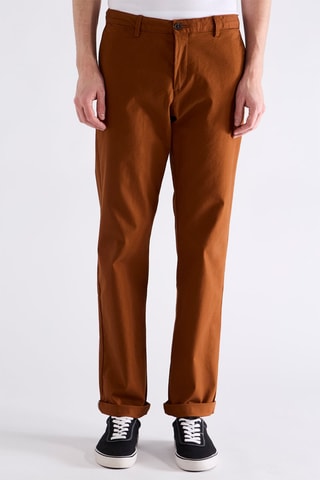 Pantalon chino regular - Marron
