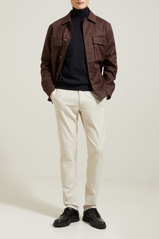 Pantalon chino slim - Ecru