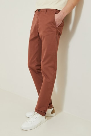 Pantalon chino slim - Rose - Longueur 34