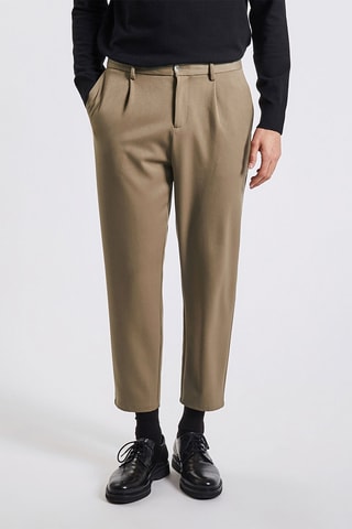 Pantalon chino large - Marron