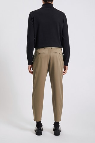 Pantalon chino large - Marron