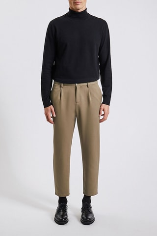 Pantalon chino large - Marron