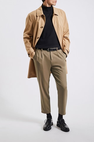 Pantalon chino large - Marron