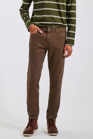 Pantalon slim - Marron