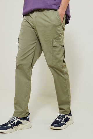 Pantalon cargo loose - Vert clair