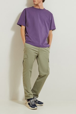 Pantalon cargo loose - Vert clair