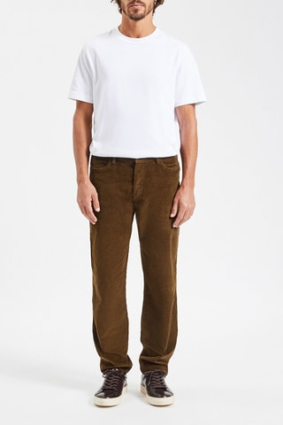 Pantalon regular - Marron