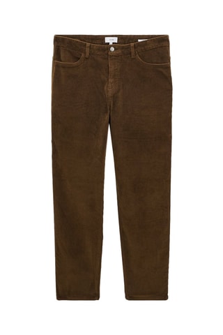 Pantalon regular - Marron