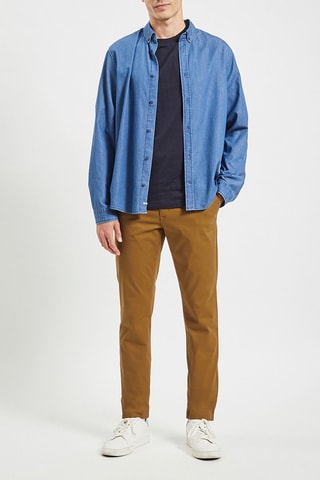 Pantalon slim - Moutarde - Longueur 34