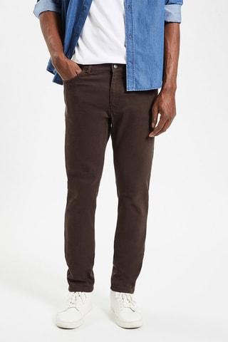 Pantalon slim - Marron foncé