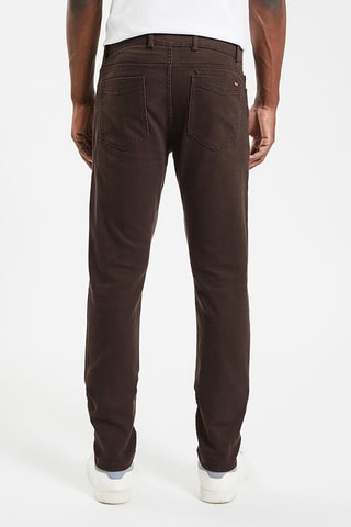 Pantalon slim - Marron foncé