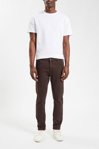 Pantalon slim - Marron foncé