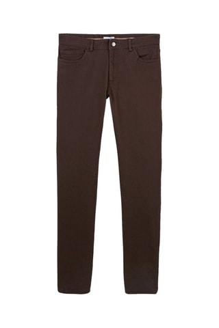 Pantalon slim - Marron foncé