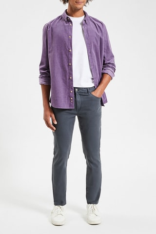 Pantalon slim - Gris foncé