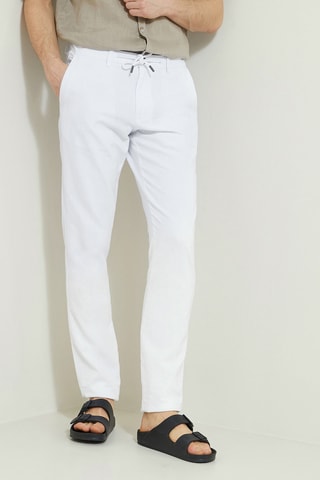 Pantalon slim - Blanc